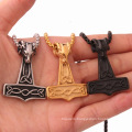 New Men's Stainless Steel Jewelry Personality Thor's Hammer Charms Necklace Pendants